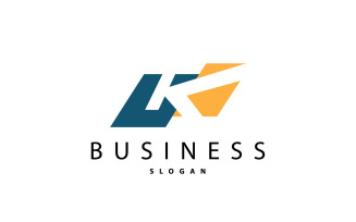 Minimal Initial K Letter Logo Modern V4