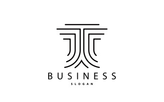 Minimal Initial T Letter Logo Modern V5