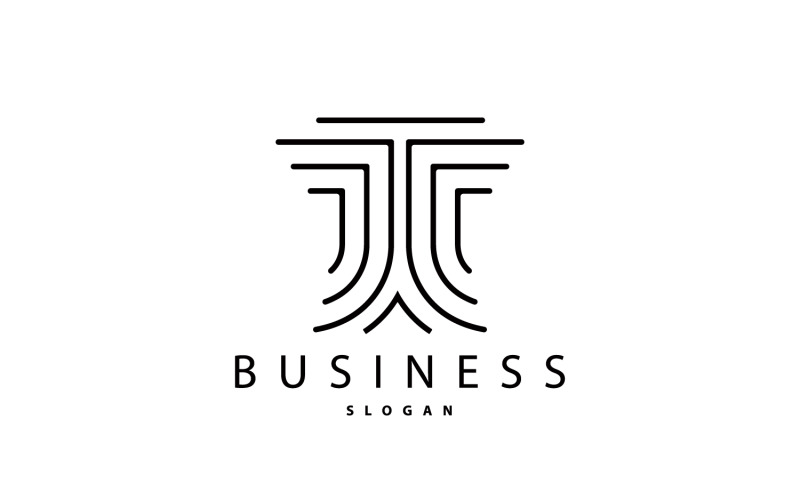 Minimal Initial T Letter Logo Modern V5 Logo Template