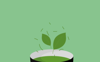 Matcha Tea Bowl Icon - Japanese Green Accessories Vector