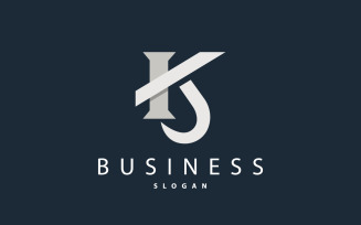 Minimal Initial K Letter Logo Modern V10