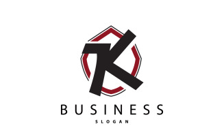 Minimal Initial K Letter Logo Modern V11