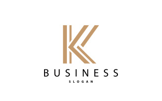 Minimal Initial K Letter Logo Modern V12