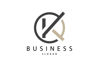 Minimal Initial K Letter Logo Modern V8