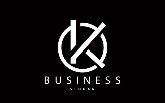 Minimal Initial K Letter Logo Modern V9