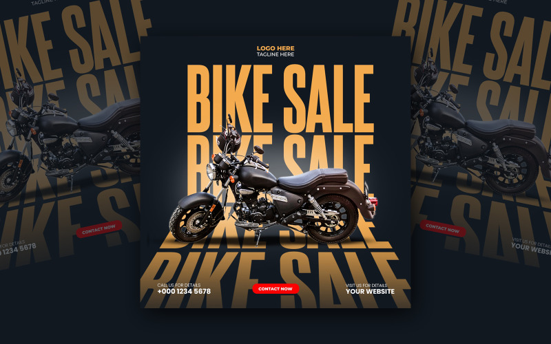 Motorcycle Social Media Post Template