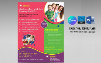 Printable School Admission Flyer Design Template
