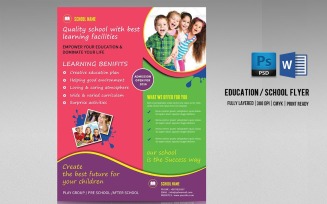 Printable School Admission Flyer Design Template
