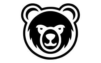 The bear logo design illustration