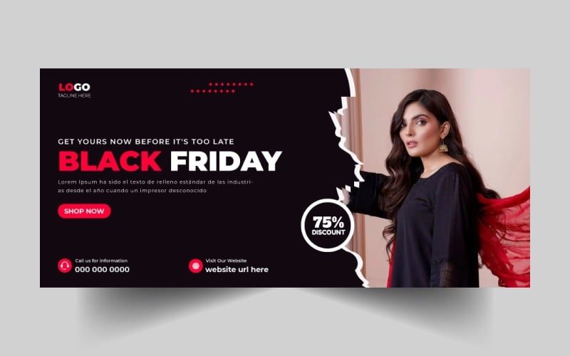 Black Friday Sale Social Media Cover Banner Ver-3