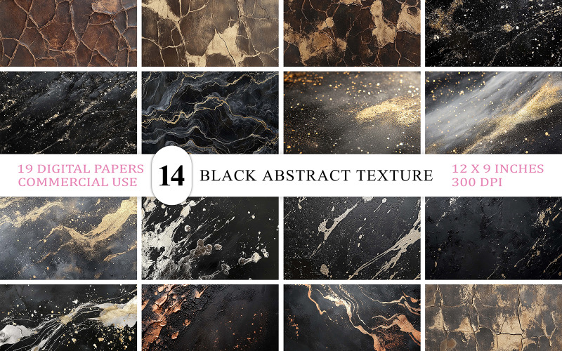 Dark Abstract Texture Background | Black Abstract Backgrounds | Luxury Black & Gold Texture