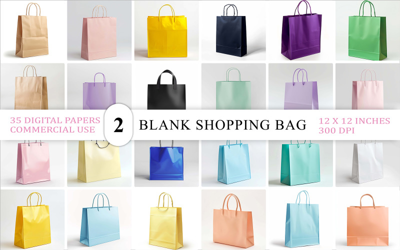 Ecommerce Product Bag Mockup | Realistic Shopping Bag Display Bundle | Paper & Gift Bag Branding Background