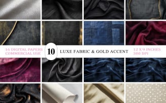 Premium Cloth & Velvet Background | Dark Fabric Textures with Gold Details | Luxe Fabric Texture