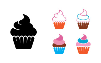 Cake sweety Vector icon design illustration template v3.3