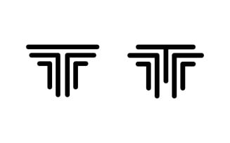 Column Justice law firm icon Logo Template vector illustration v.2