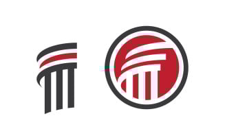 Column Justice law firm icon Logo Template vector illustration v.5