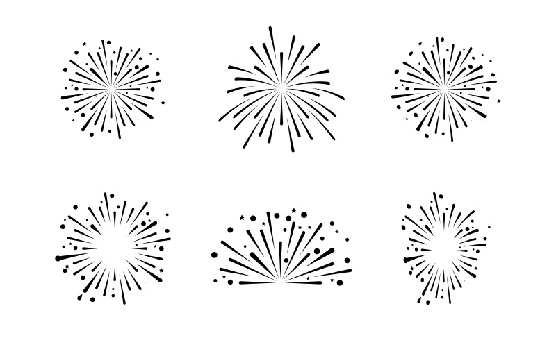 Firework event party icon illustration design v3.1 Illustration