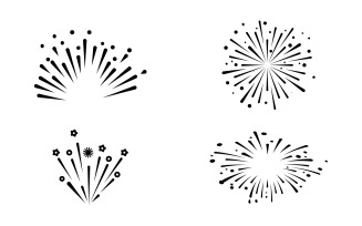 Firework event party icon illustration design v3.3