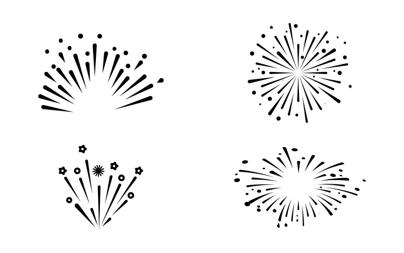 Firework event party icon illustration design v3.3 Illustration