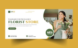 Flower Shop Social Media Cover Banner Template Ver-1