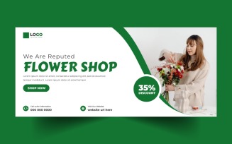 Flower Shop Social Media Cover Banner Template Ver-3