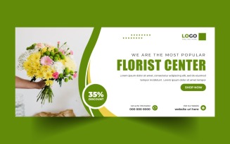 Flower Shop Social Media Cover Banner Template Ver-4