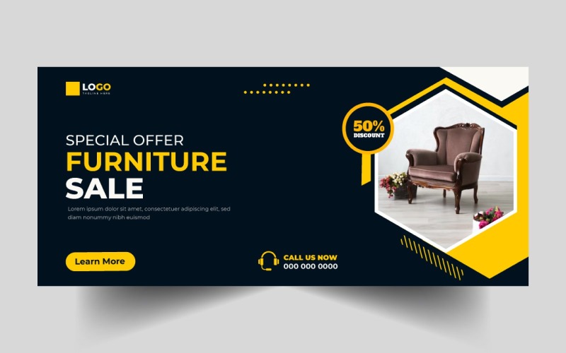Furniture Sale Social Media Cover Banner Template Ver-2