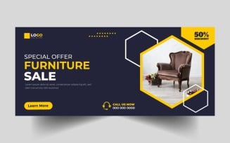 Furniture Sale Social Media Cover Banner Template Ver-3