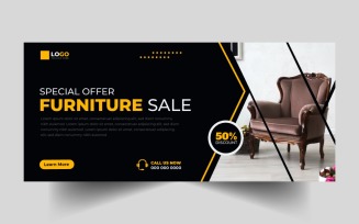 Furniture Sale Social Media Cover Banner Template Ver-4