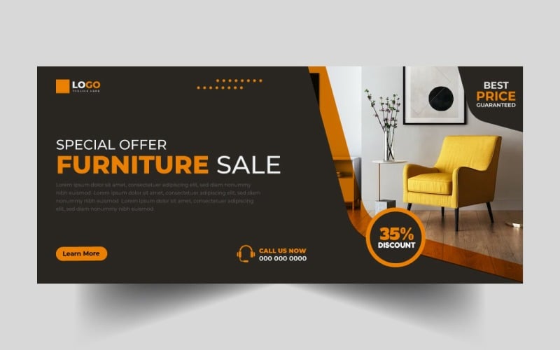 Furniture Sale Social Media Cover Banner Template Ver-5