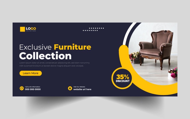 Furniture Sale Social Media Cover Banner Template Ver-6