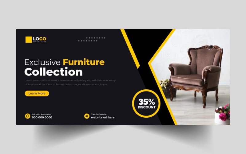 Furniture Sale Social Media Cover Banner Template Ver-7