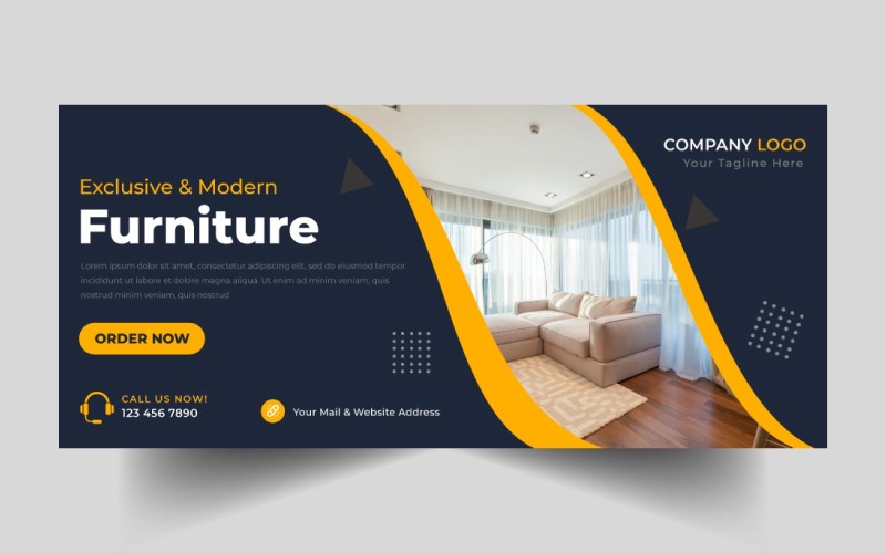 Furniture Sale Social Media Cover Banner Template Ver-8