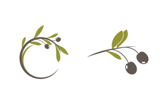 Olive Oil leaf vector logo icon illustration design v3.2
