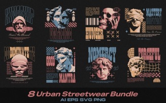 Urban Streetwear T-shirt Design Bundle