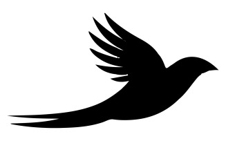 A black bird vector art illustration
