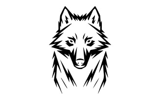 A wolf silhouette vector art illustration