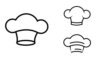 Chef cooking element logo template vector illustration v3.2