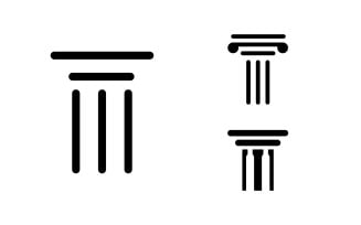 Column Justice law firm icon Logo Template vector illustration v.7
