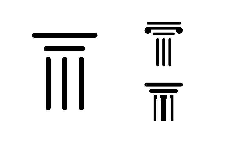 Column Justice law firm icon Logo Template vector illustration v.7 Illustration