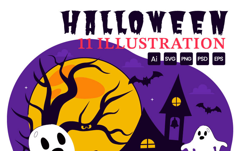 11 Happy Halloween Night Festival Illustration