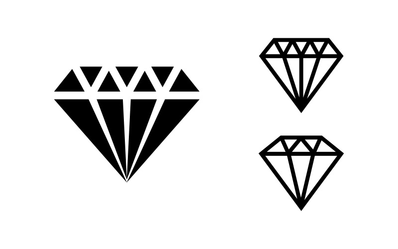 Luxury jewelry Diamond icon Logo vector illustration v3.1 Illustration
