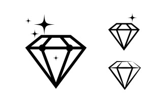 Luxury jewelry Diamond icon Logo vector illustration v3.4