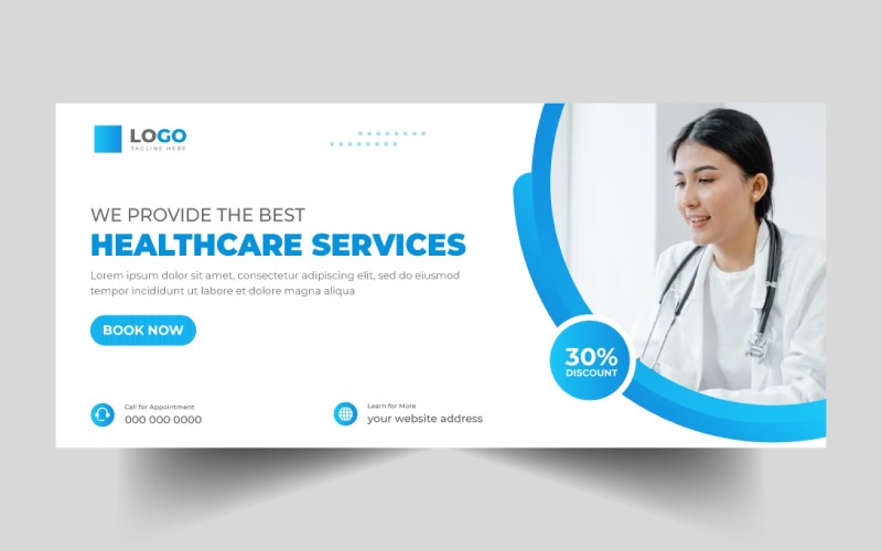 Medical Healthcare Social Media Cover Banner Ver-12