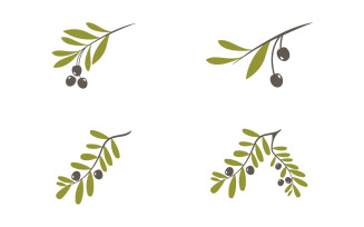 Olive Oil leaf vector logo icon illustration design v3.1