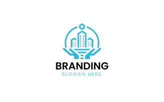 Real estate Building holding logo-963