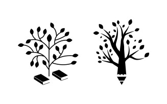 School education logo illustration design template v.1