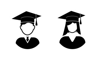 School education logo illustration design template v.3