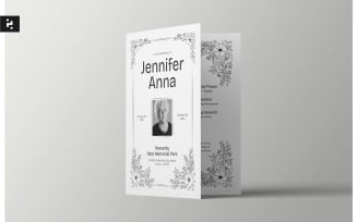 Soft Floral Funeral Program