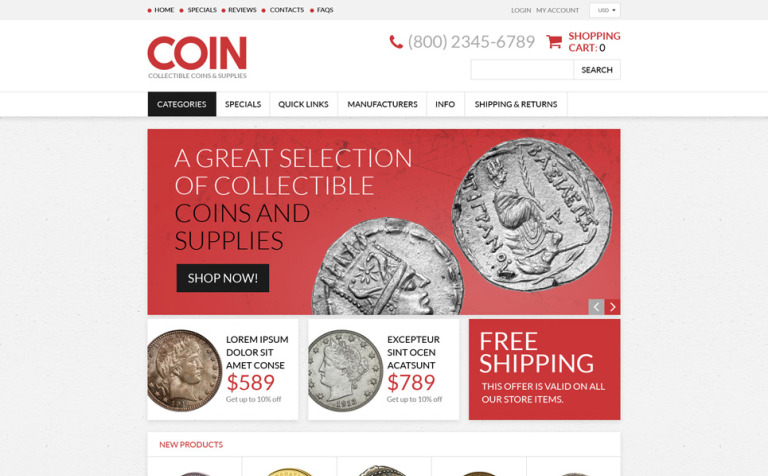Antique Store Bootstrap ZenCart Template Big Screenshot Antique Store Responsive ZenCart Template New Screenshots BIG